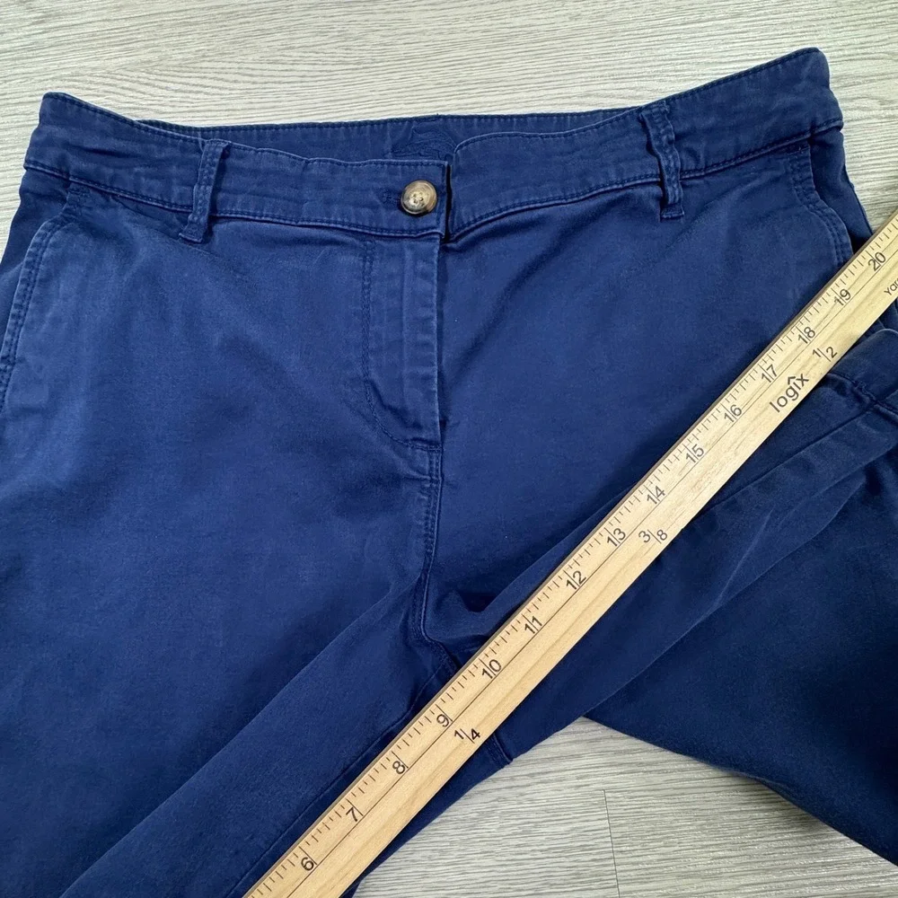 Tommy Bahama Women's Boracay Chino Shorts Island Navy 12 Cotton Stretch Pocket